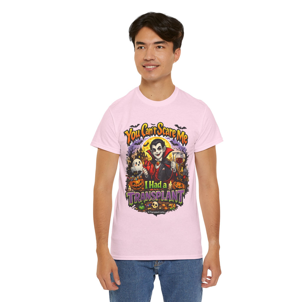 Halloween Dracula Transplant Tee — "You Can't Scare Me, I Had a Transplant" Graphic T-Shirt