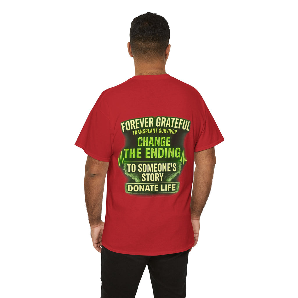 Transplant Warrior T-Shirt — 'Forever Grateful' Donate Life Survivor Tee