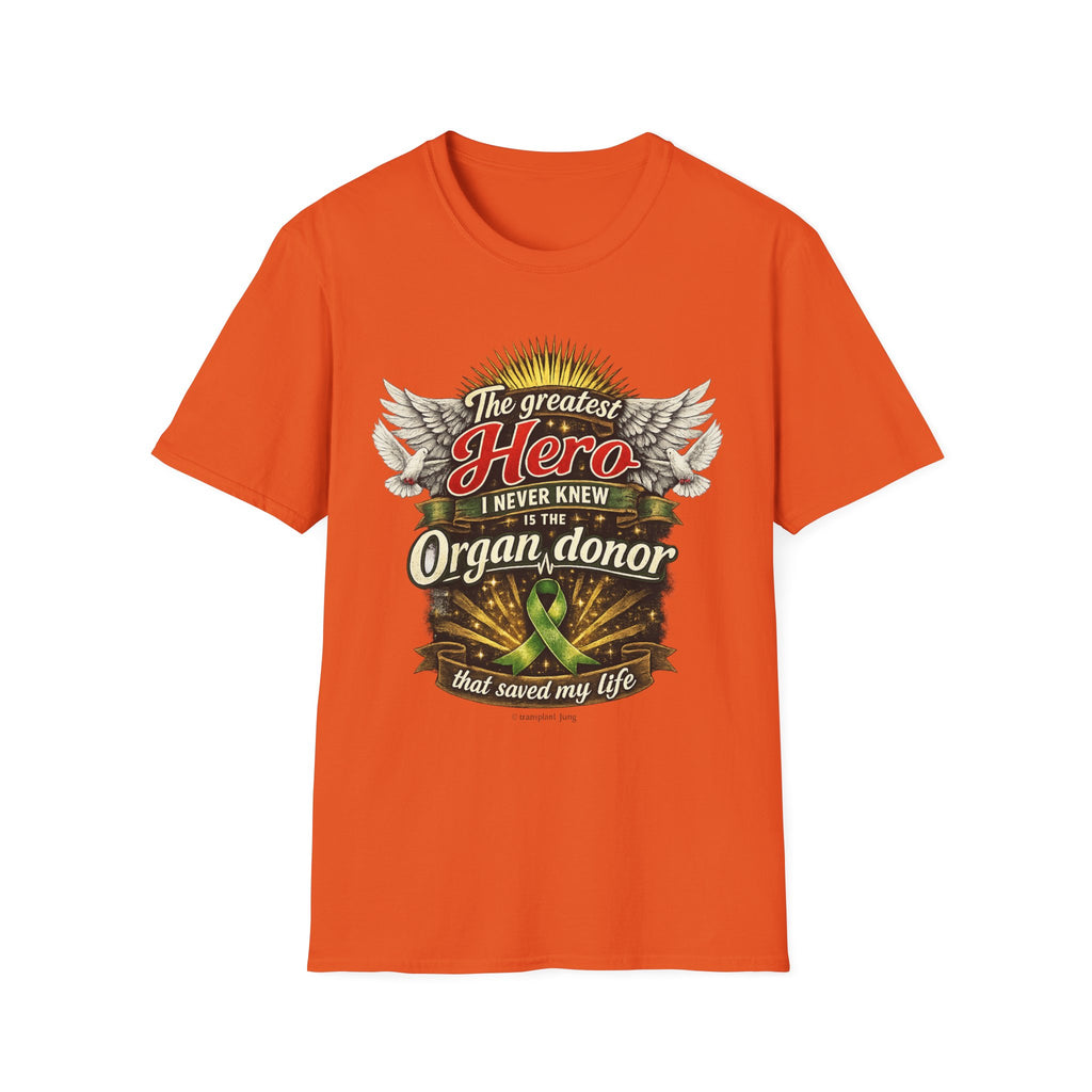 Organ Donor T‑Shirt — “The Greatest Hero I Never Knew” Tribute Tee