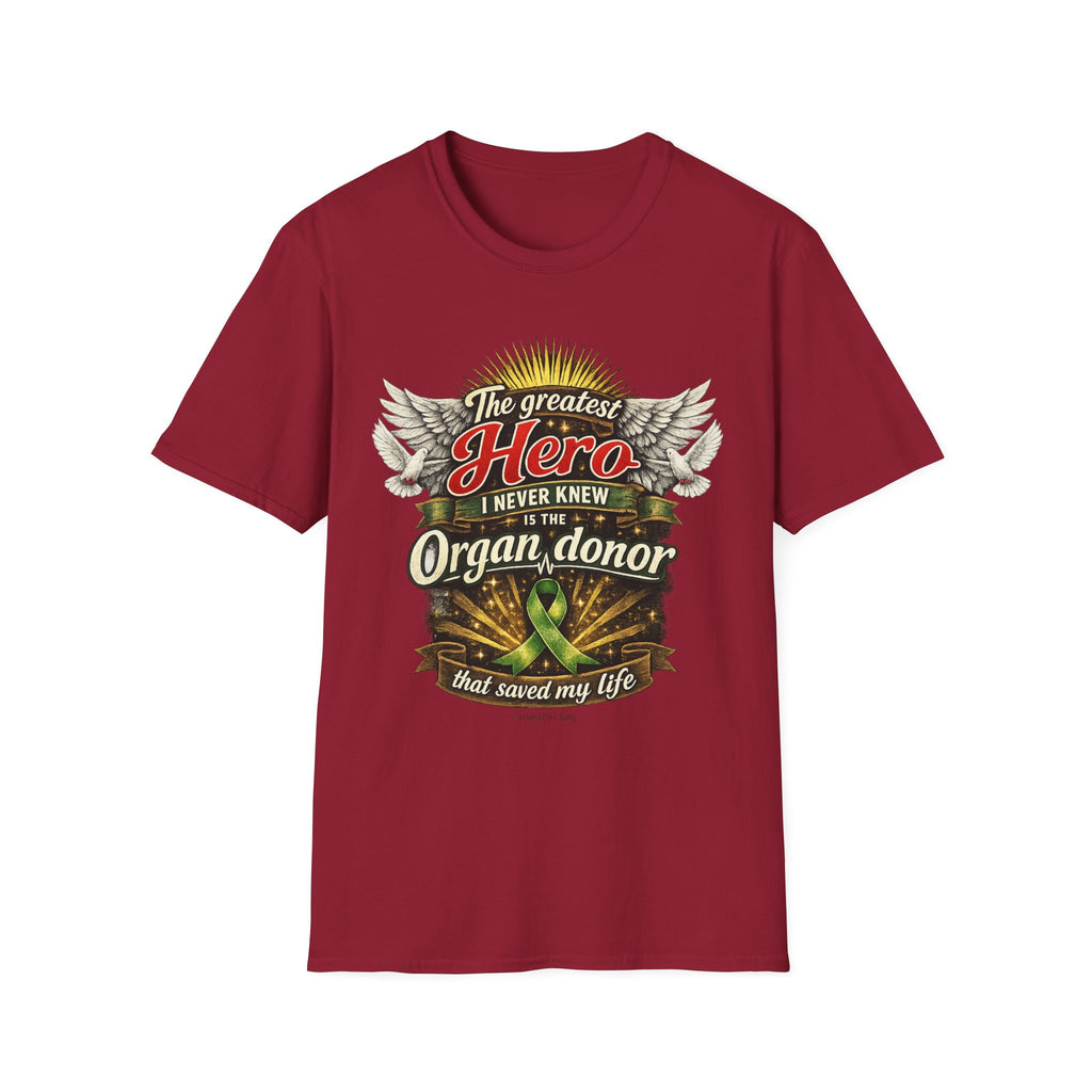 Organ Donor T‑Shirt — “The Greatest Hero I Never Knew” Tribute Tee