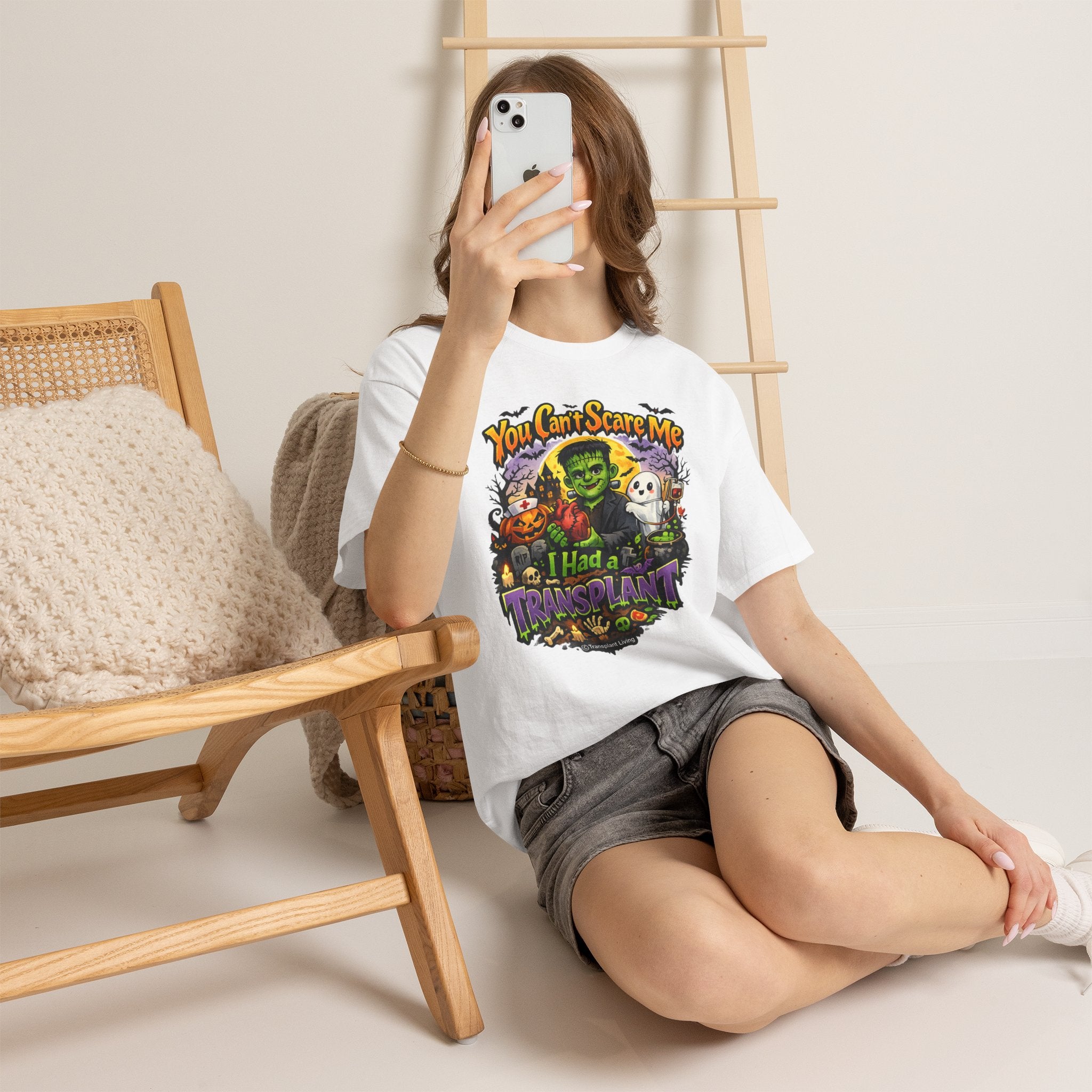Transplant Survivor Halloween Tee — "You Can't Scare Me, I Had a Transplant"