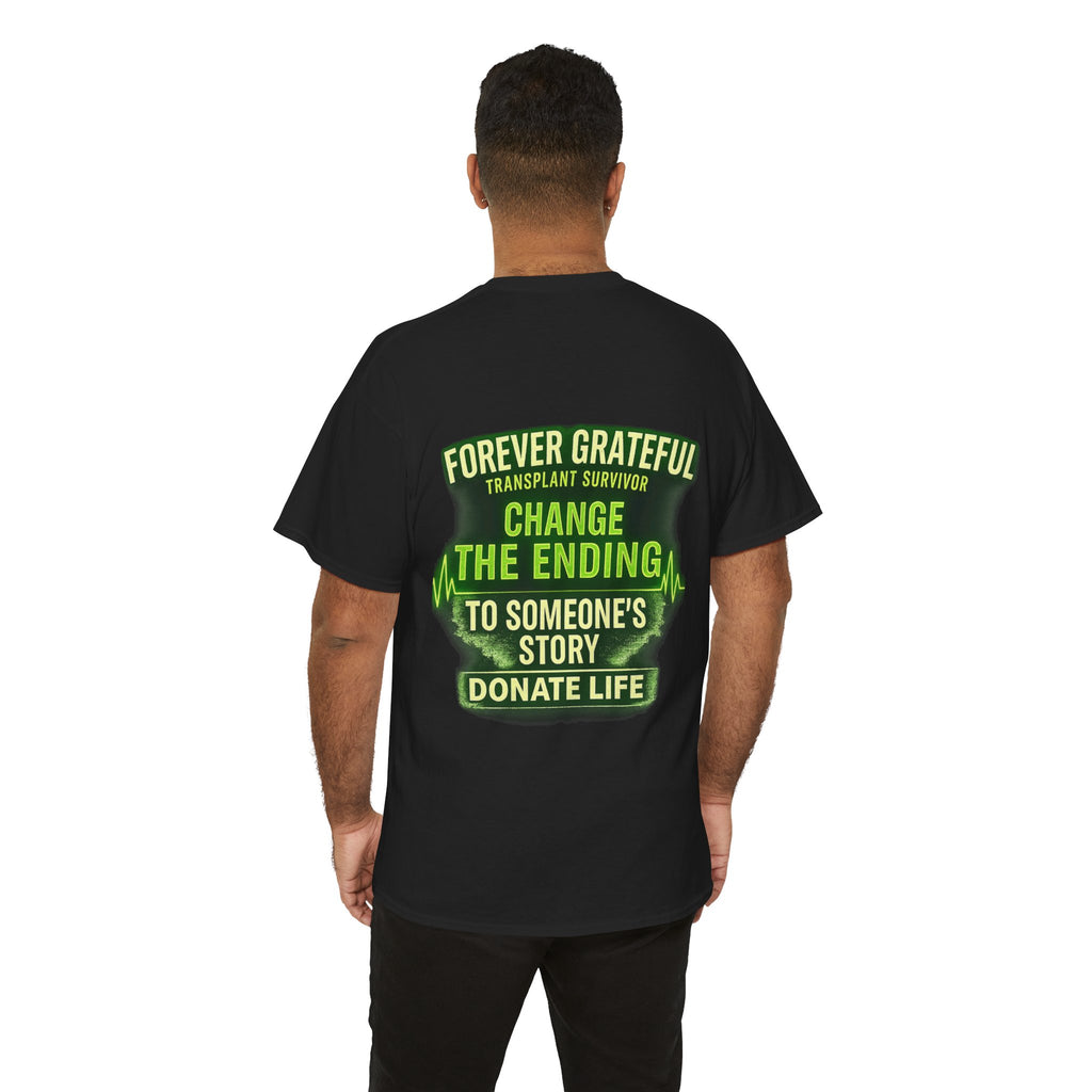 Transplant Warrior T-Shirt — 'Forever Grateful' Donate Life Survivor Tee