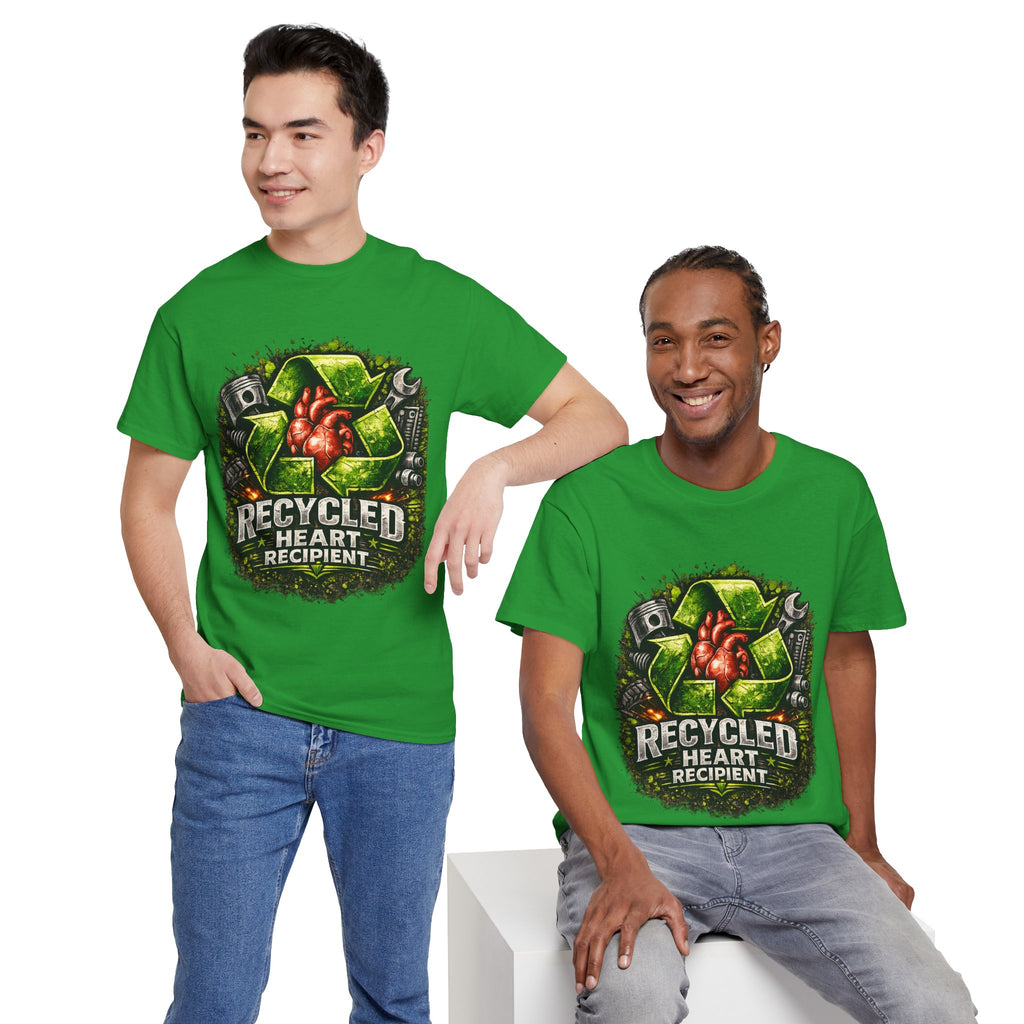 Recycled Heart Recipient T‑Shirt — Eco Gothic Organ Donor Awareness Tee