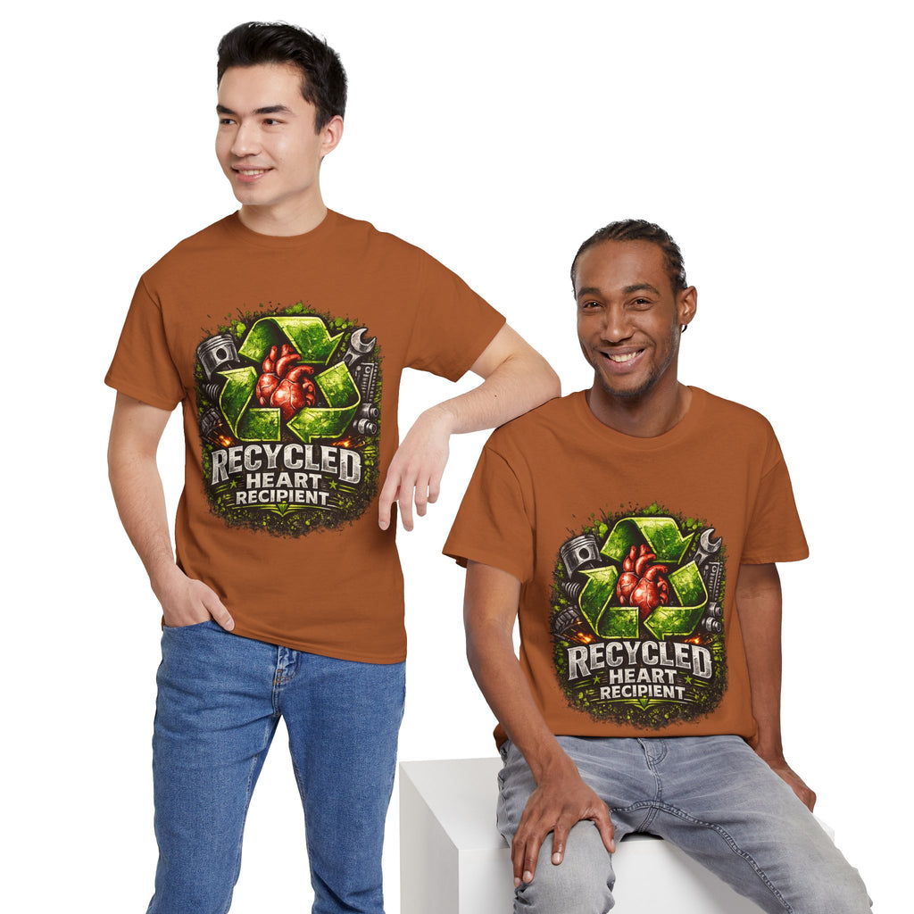 Recycled Heart Recipient T‑Shirt — Eco Gothic Organ Donor Awareness Tee