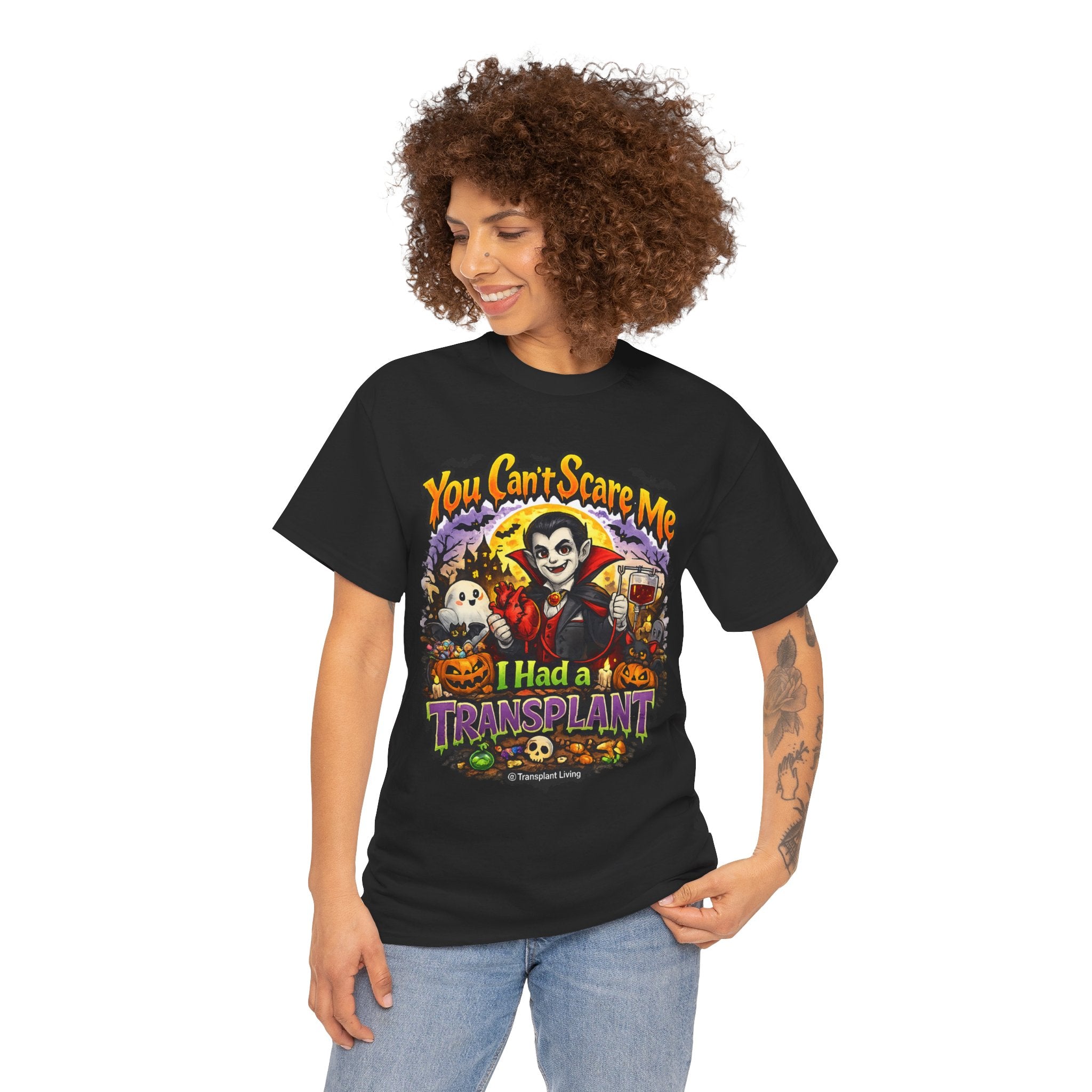 Halloween Dracula Transplant Tee — "You Can't Scare Me, I Had a Transplant" Graphic T-Shirt