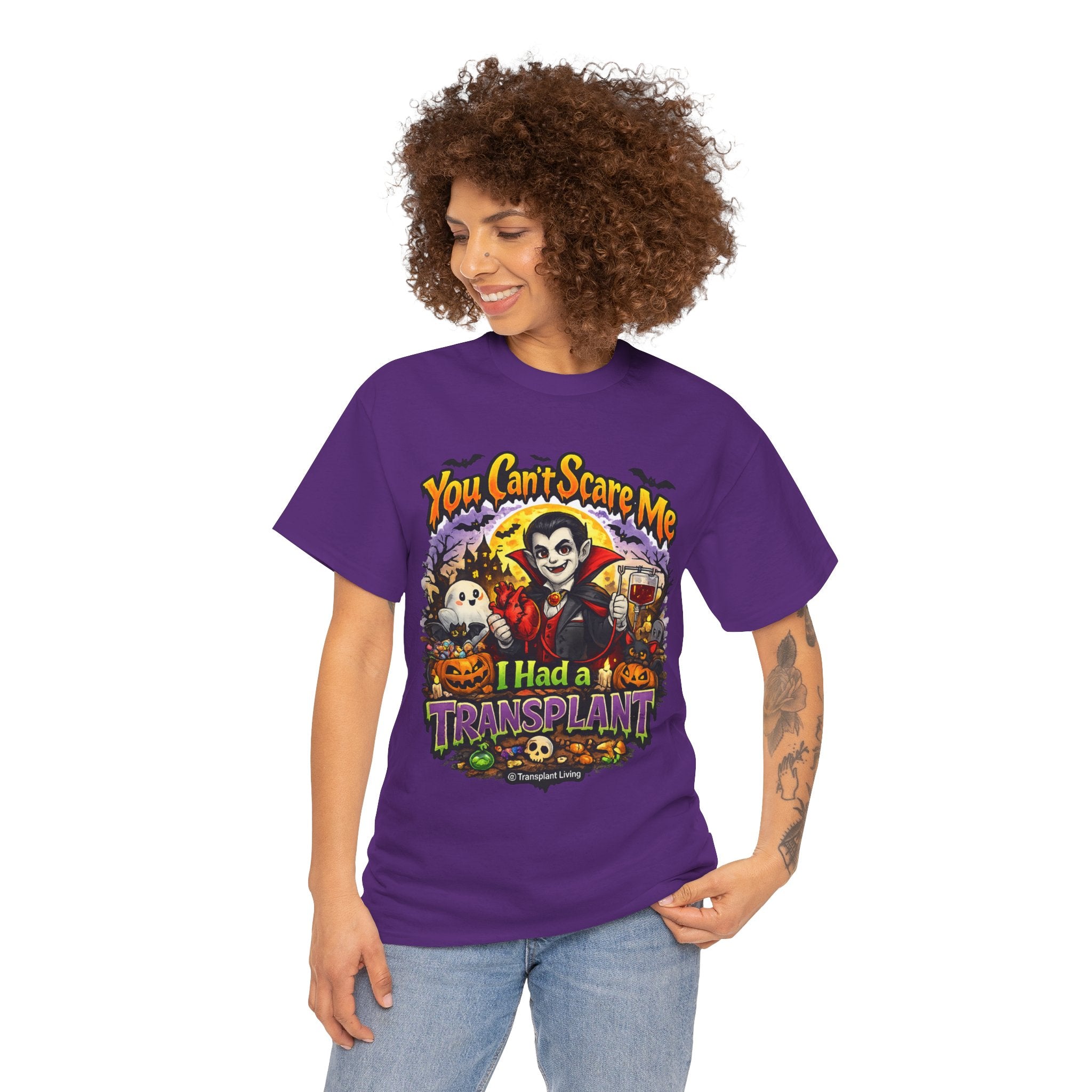 Halloween Dracula Transplant Tee — "You Can't Scare Me, I Had a Transplant" Graphic T-Shirt
