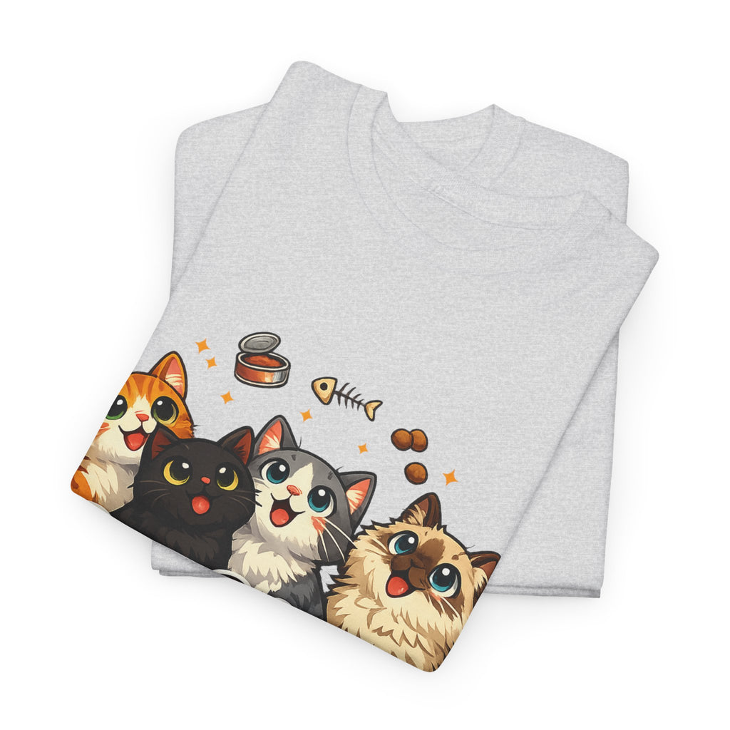 Cat T-Shirt — "Crazy Cat Lady Starter Pack" Cute Four Cats Graphic Tee