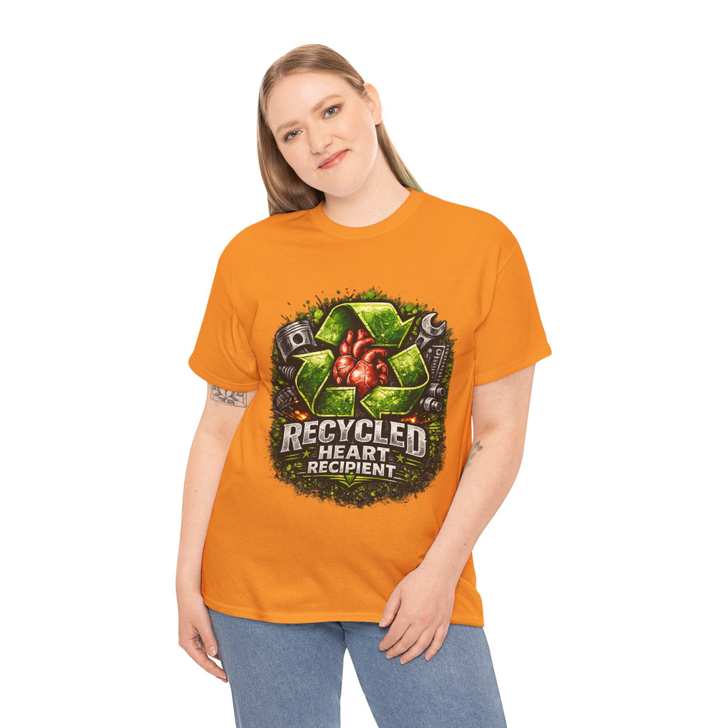 Recycled Heart Recipient T‑Shirt — Eco Gothic Organ Donor Awareness Tee