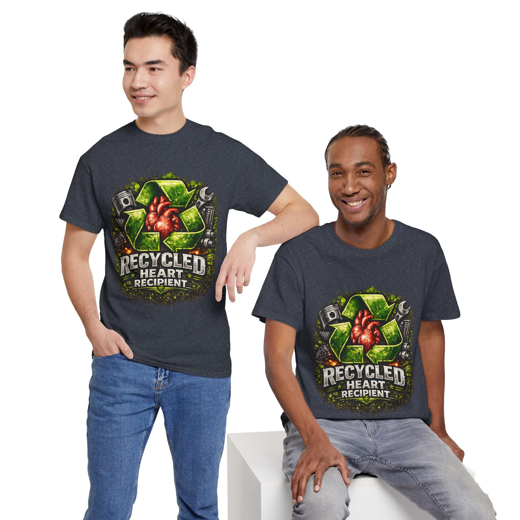Recycled Heart Recipient T‑Shirt — Eco Gothic Organ Donor Awareness Tee