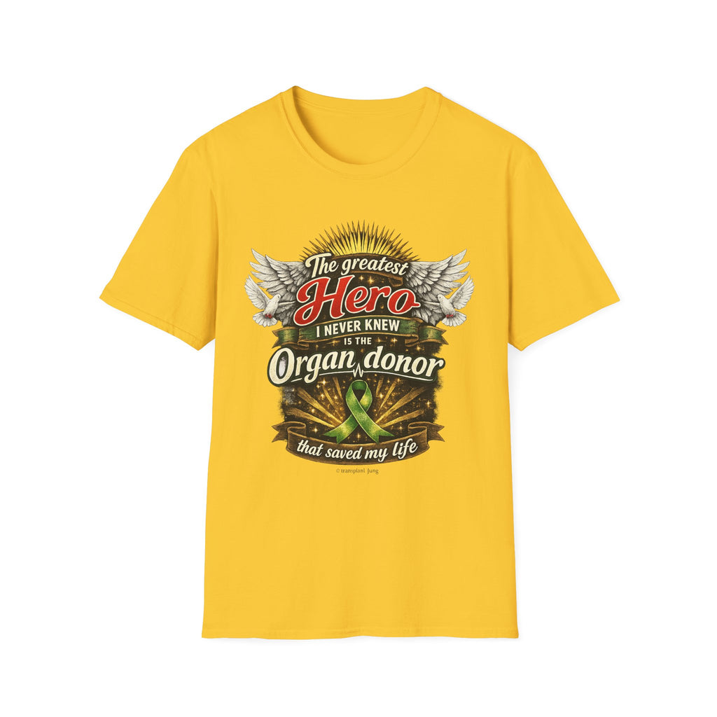 Organ Donor T‑Shirt — “The Greatest Hero I Never Knew” Tribute Tee