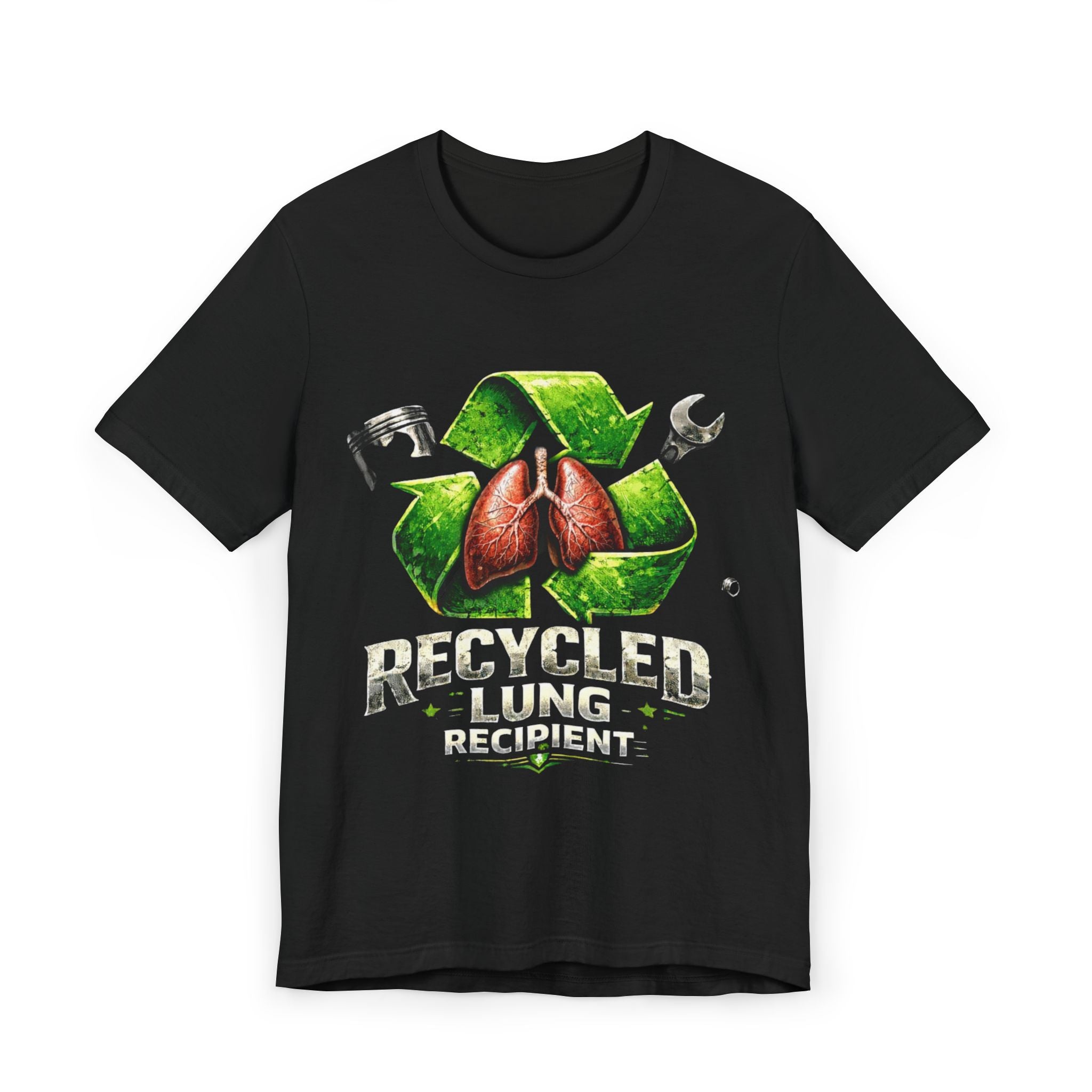 T-Shirt — “Recycled Lung Recipient” Transplant-Awareness Graphic Tee