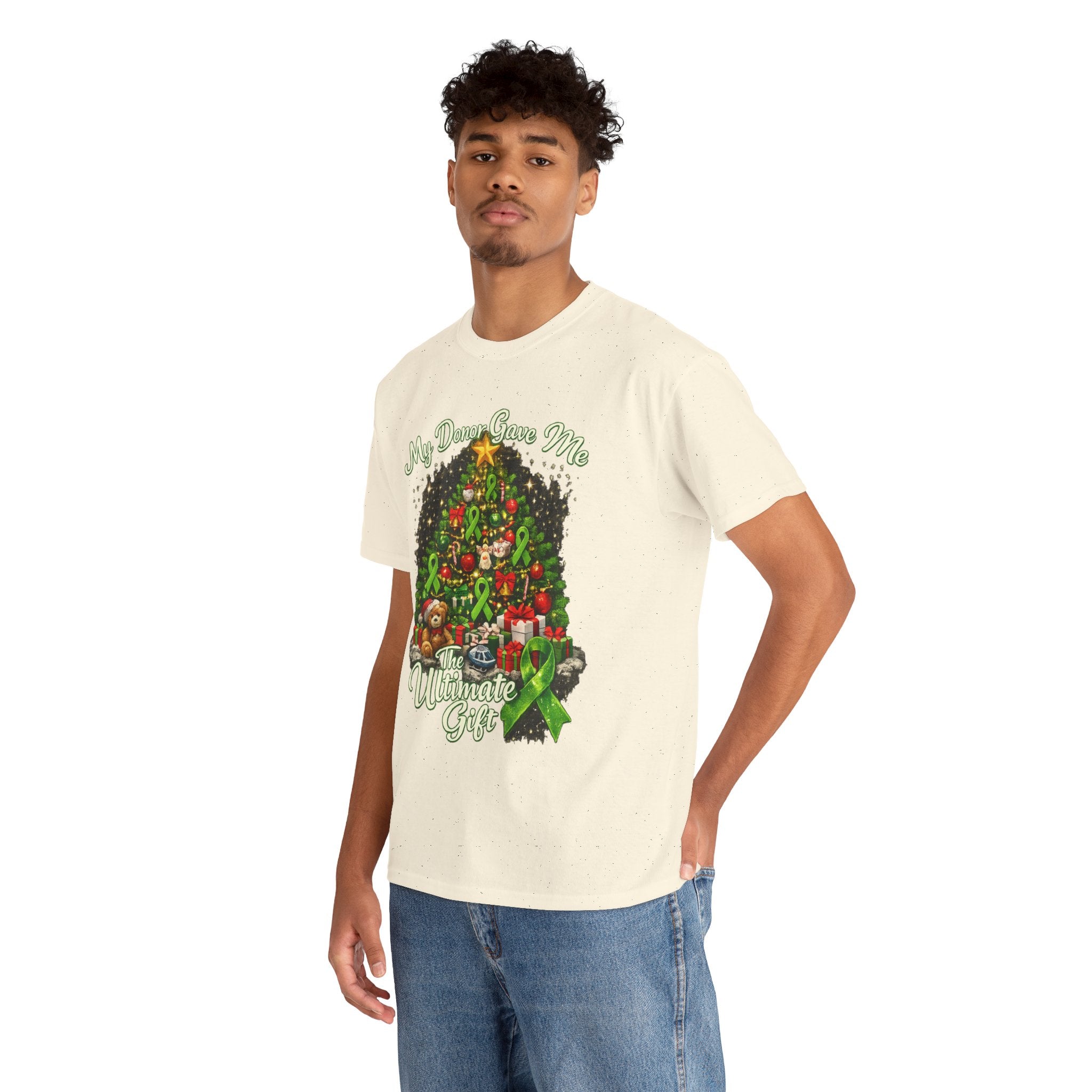 Christmas Transplant Living T-Shirt – Donate Life Holiday Organ Characters Design| Gildan 5000 Heavy Cotton Tee