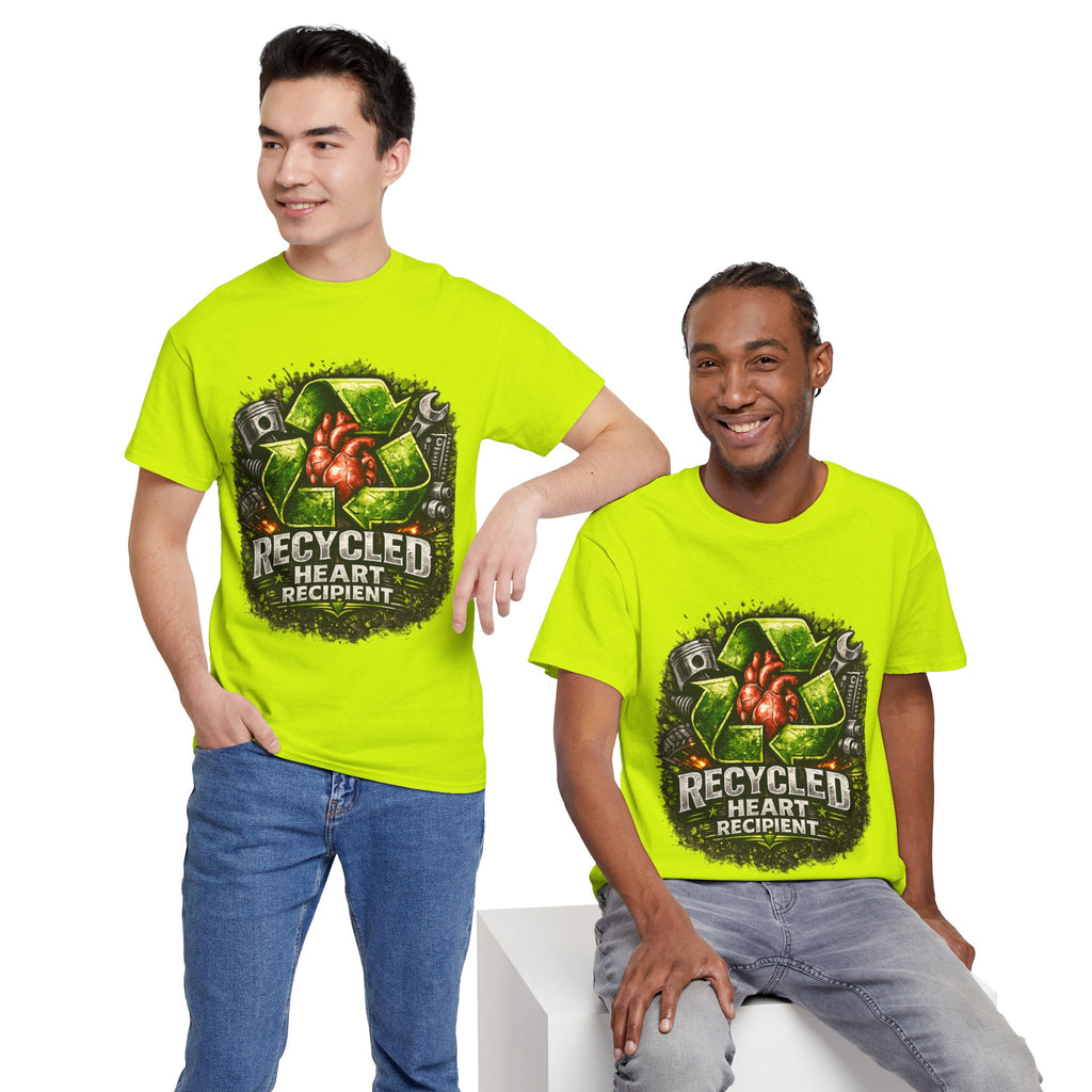 Recycled Heart Recipient T‑Shirt — Eco Gothic Organ Donor Awareness Tee