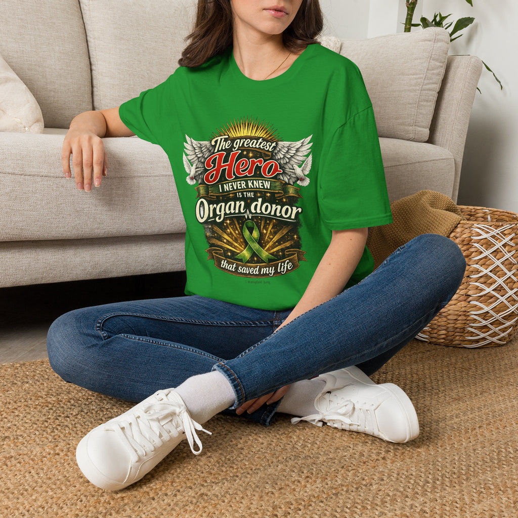 Organ Donor T‑Shirt — “The Greatest Hero I Never Knew” Tribute Tee