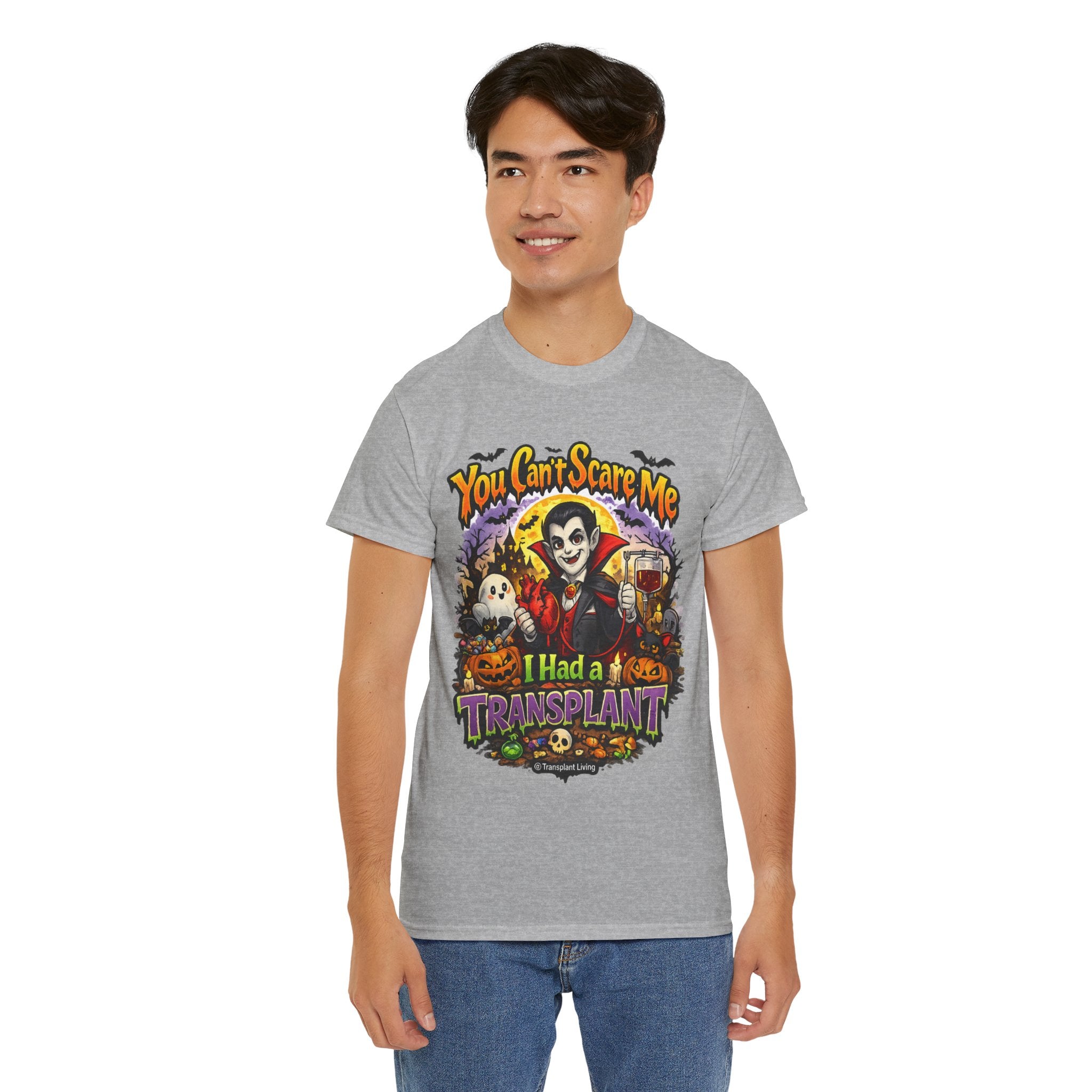Halloween Dracula Transplant Tee — "You Can't Scare Me, I Had a Transplant" Graphic T-Shirt