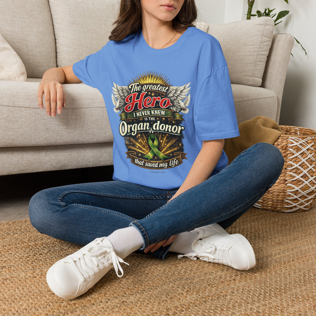 Organ Donor T‑Shirt — “The Greatest Hero I Never Knew” Tribute Tee