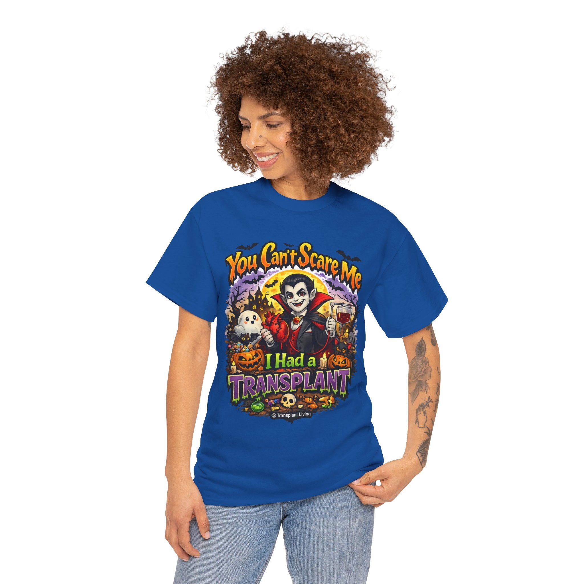 Halloween Dracula Transplant Tee — "You Can't Scare Me, I Had a Transplant" Graphic T-Shirt