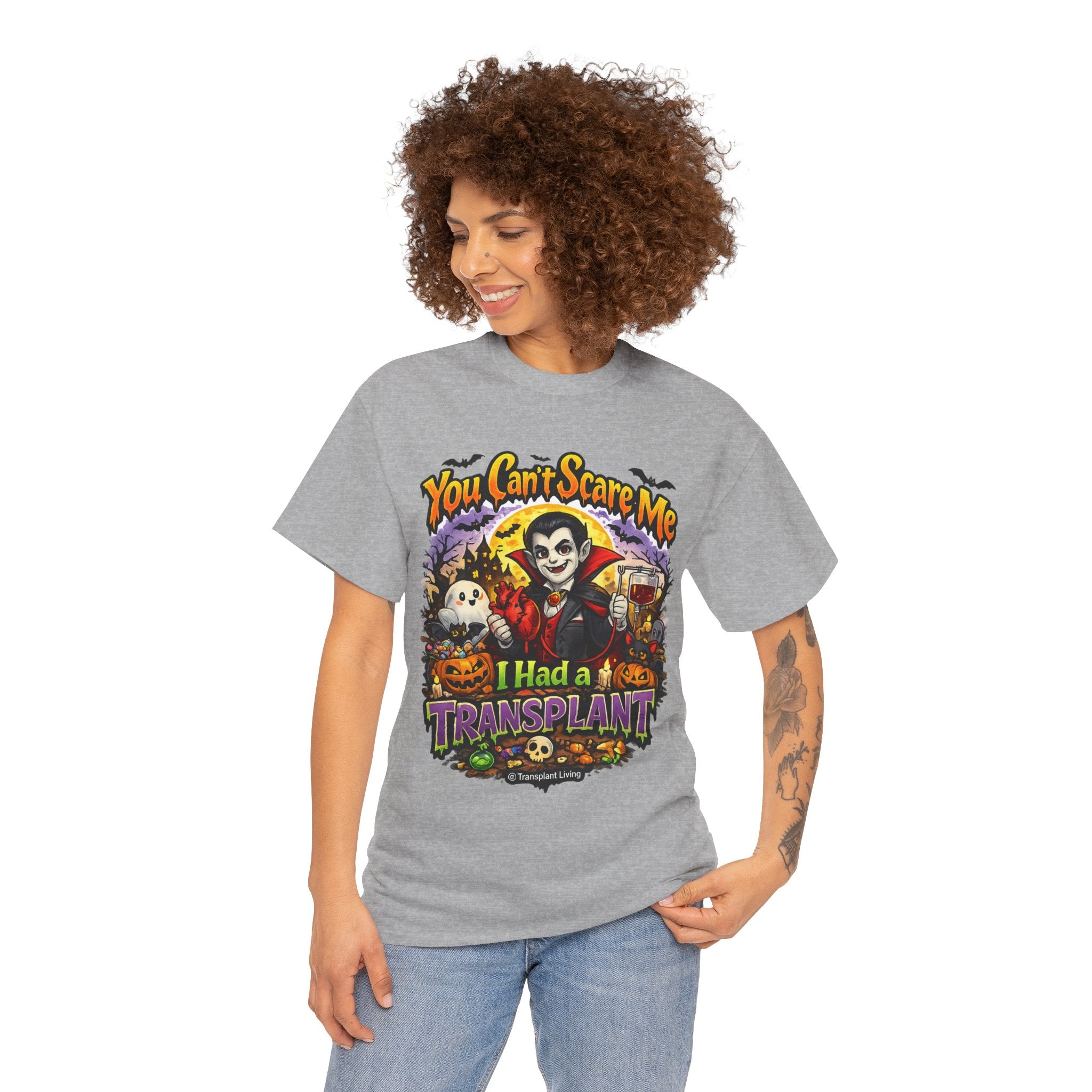 Halloween Dracula Transplant Tee — "You Can't Scare Me, I Had a Transplant" Graphic T-Shirt