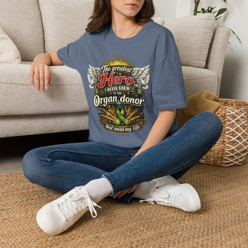 Organ Donor T‑Shirt — “The Greatest Hero I Never Knew” Tribute Tee