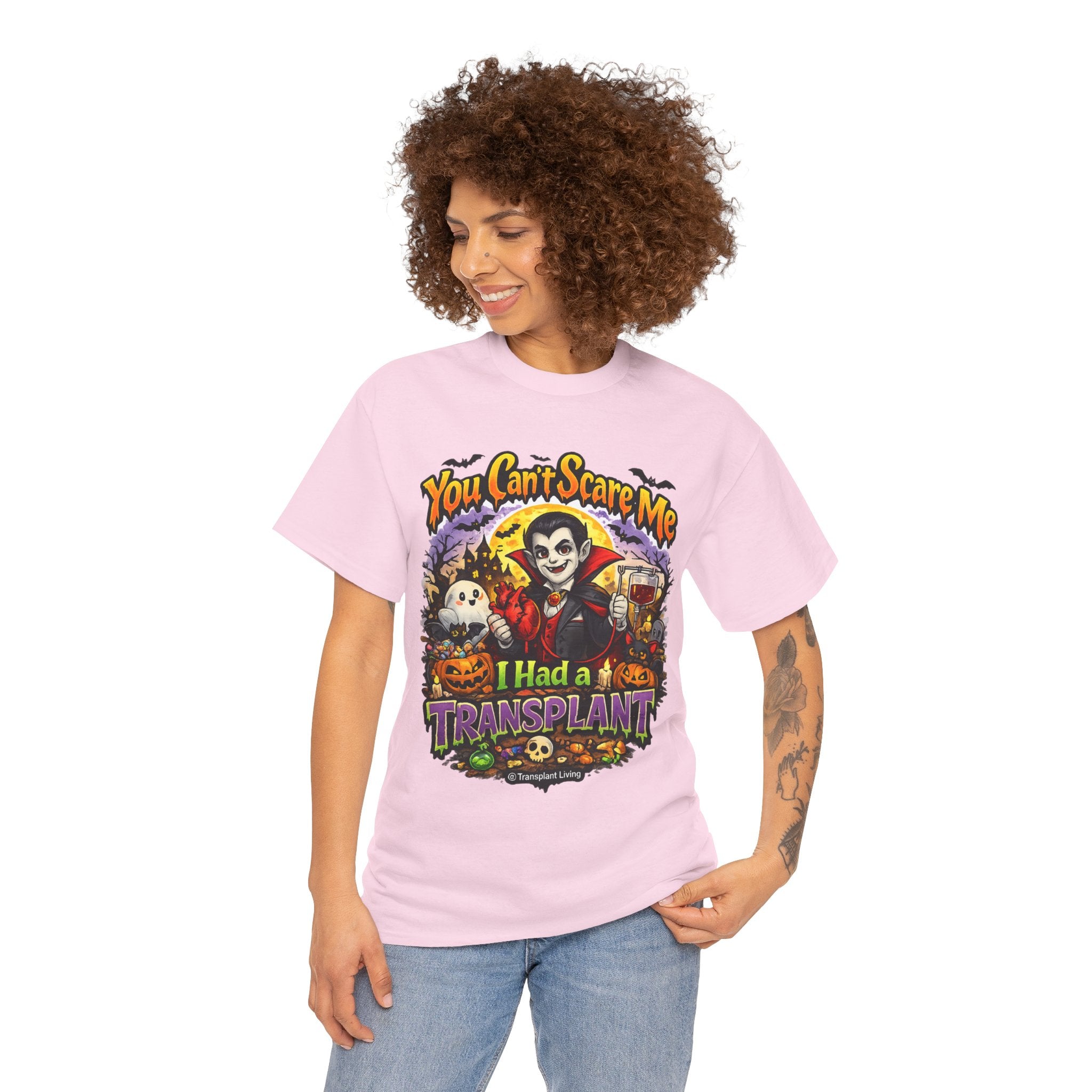Halloween Dracula Transplant Tee — "You Can't Scare Me, I Had a Transplant" Graphic T-Shirt