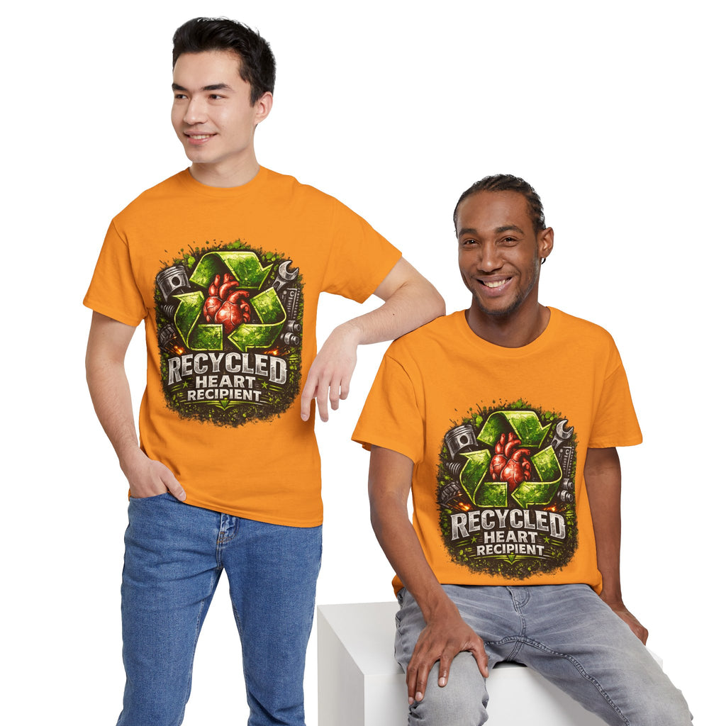 Recycled Heart Recipient T‑Shirt — Eco Gothic Organ Donor Awareness Tee