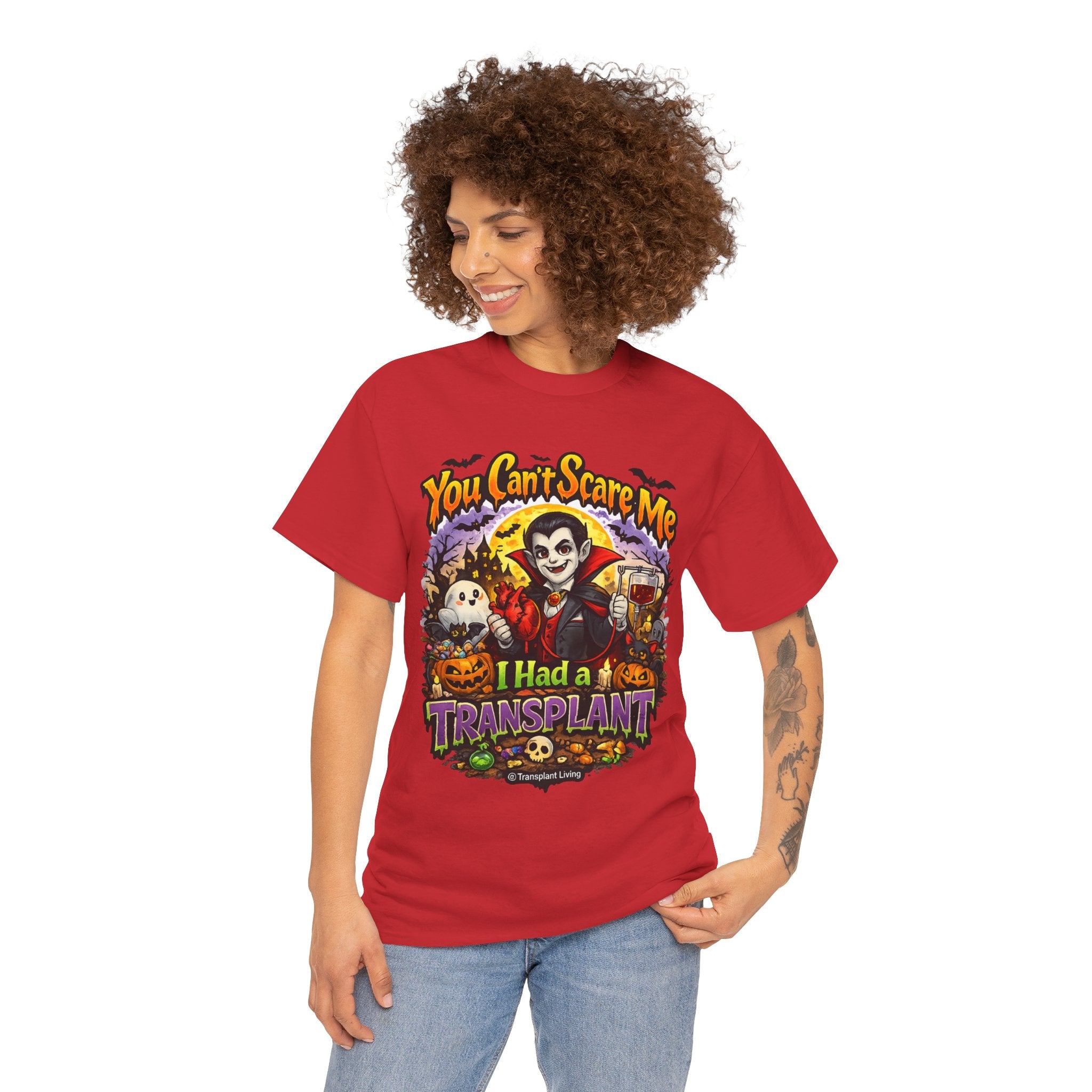Halloween Dracula Transplant Tee — "You Can't Scare Me, I Had a Transplant" Graphic T-Shirt