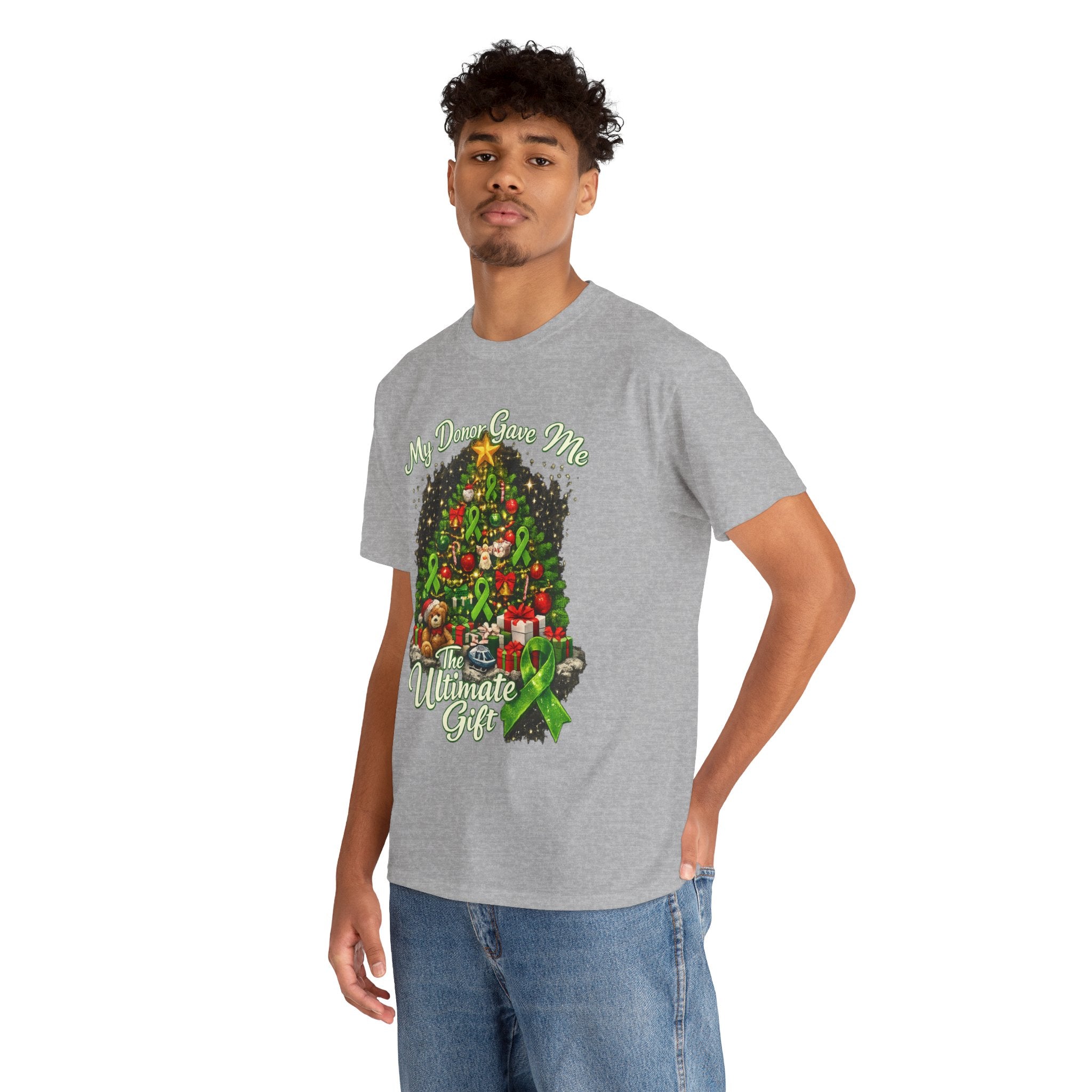 Christmas Transplant Living T-Shirt – Donate Life Holiday Organ Characters Design| Gildan 5000 Heavy Cotton Tee