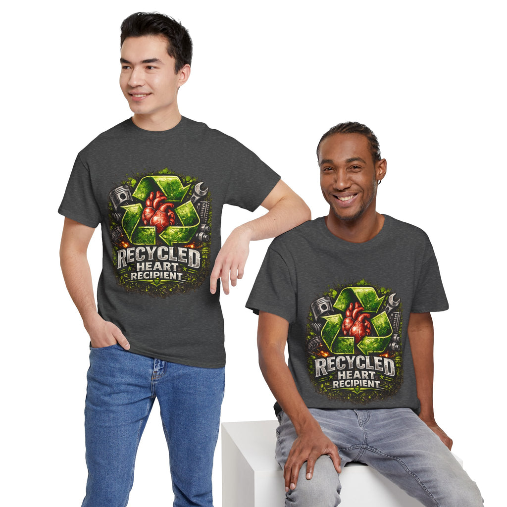 Recycled Heart Recipient T‑Shirt — Eco Gothic Organ Donor Awareness Tee