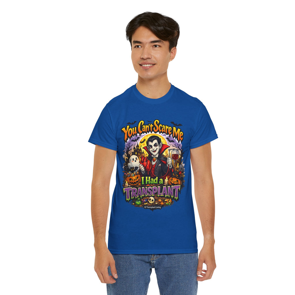 Halloween Dracula Transplant Tee — "You Can't Scare Me, I Had a Transplant" Graphic T-Shirt