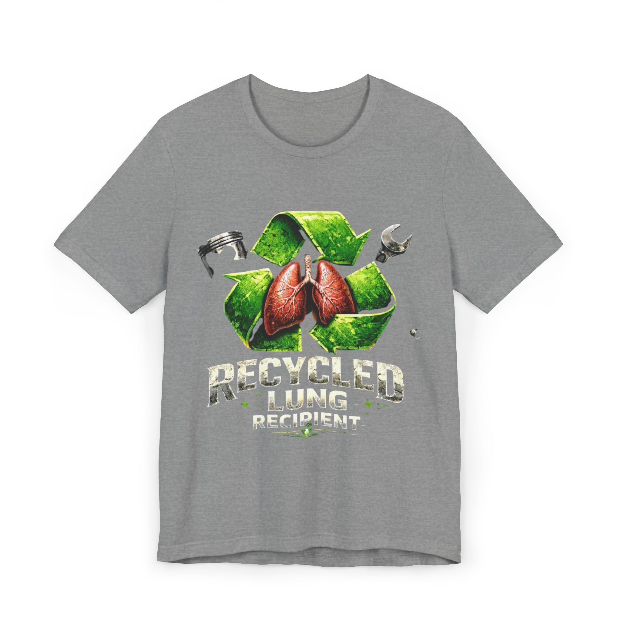 T-Shirt — “Recycled Lung Recipient” Transplant-Awareness Graphic Tee