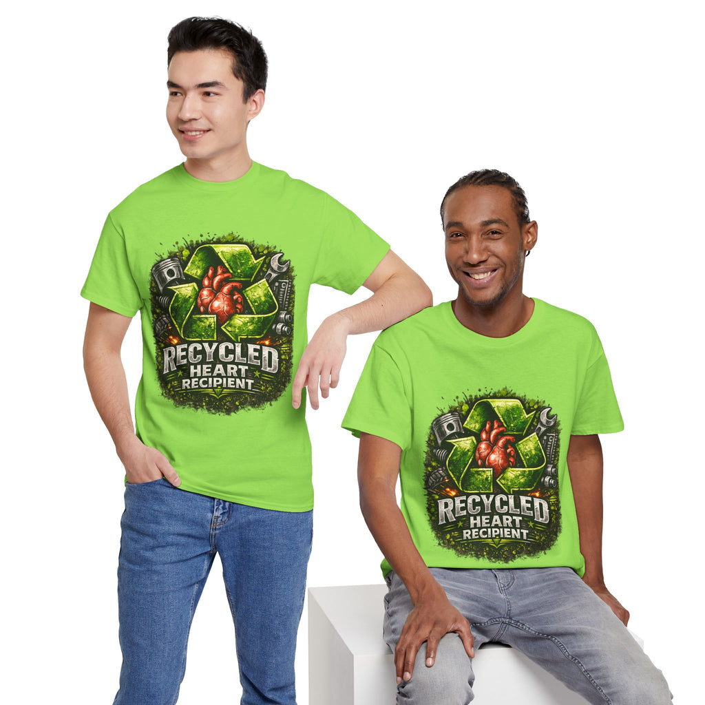 Recycled Heart Recipient T‑Shirt — Eco Gothic Organ Donor Awareness Tee